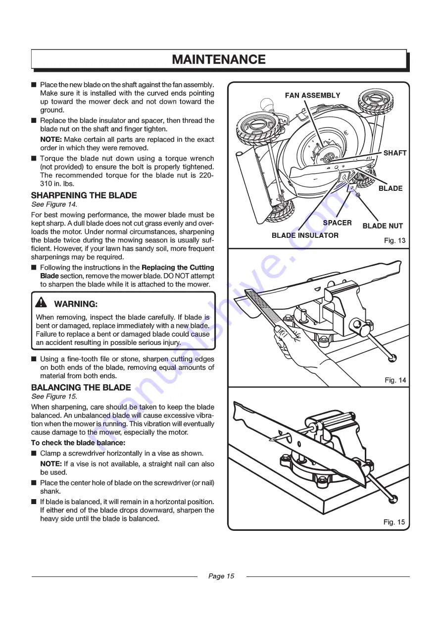 EarthWise 60220 Скачать руководство пользователя страница 16