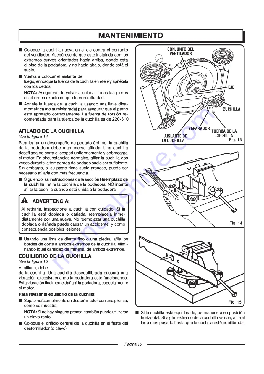 EarthWise 60220 Скачать руководство пользователя страница 36