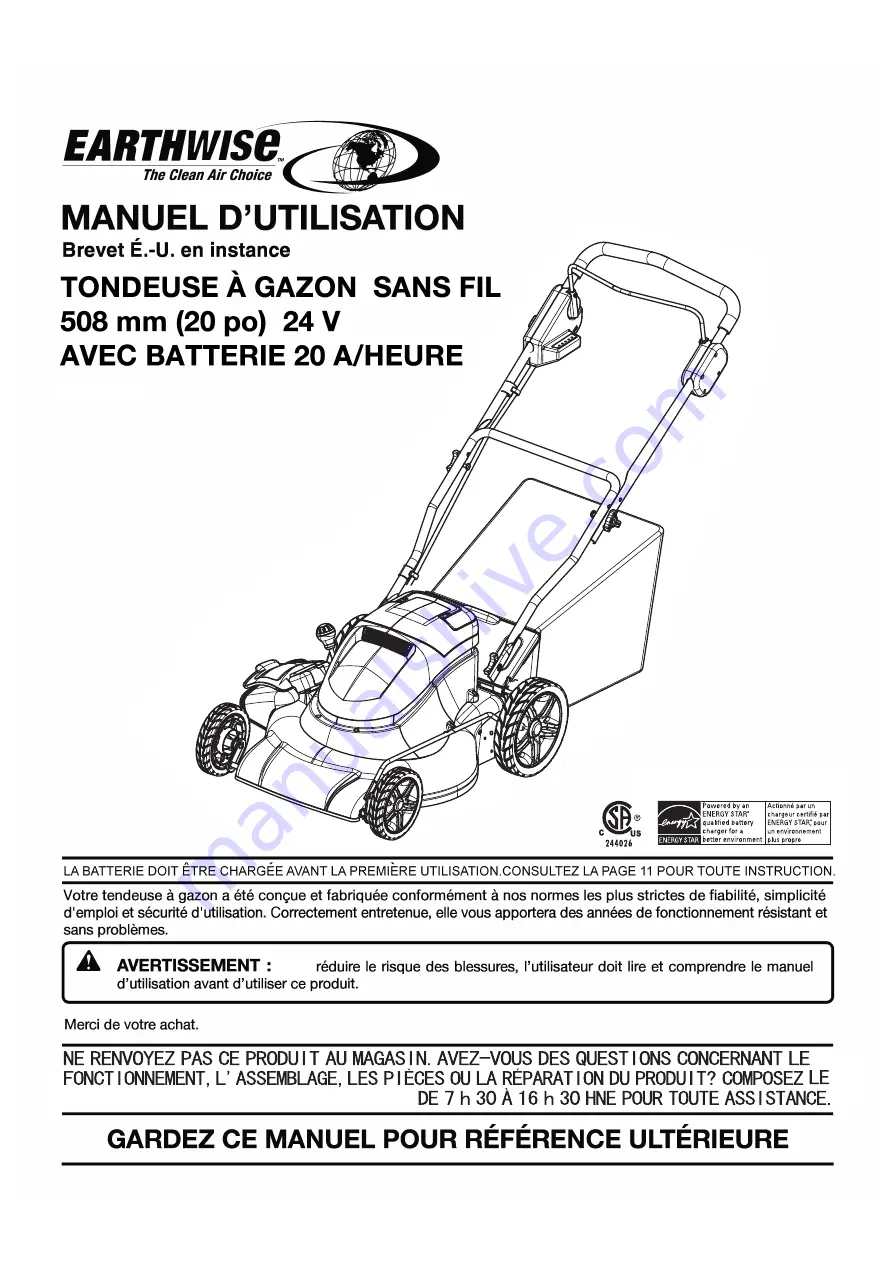 EarthWise 60220 Скачать руководство пользователя страница 42