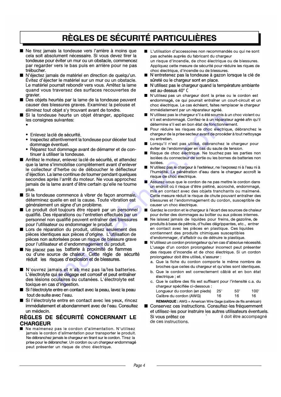 EarthWise 60220 Operator'S Manual Download Page 45