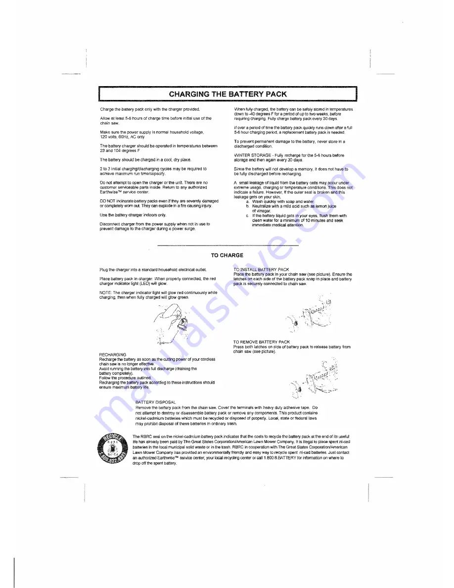 EarthWise CCS30008 Operator'S Manual Download Page 7