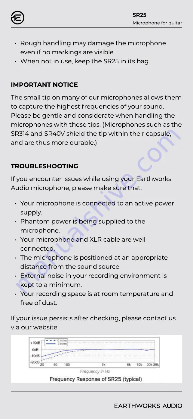 Earthworks Audio SR25 Скачать руководство пользователя страница 3