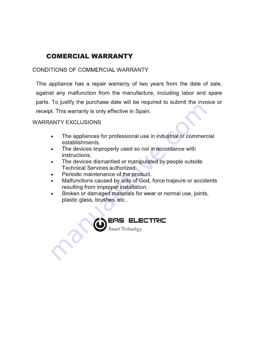 EAS Electric EMC2000SW Instruciton Manual Download Page 31