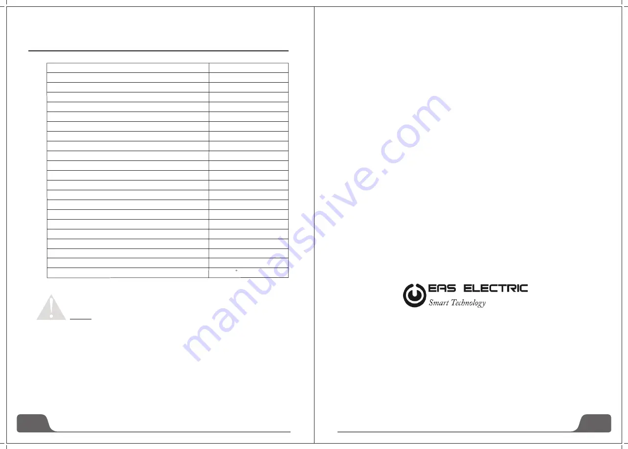 EAS Electric EMD090W User Manual Download Page 28