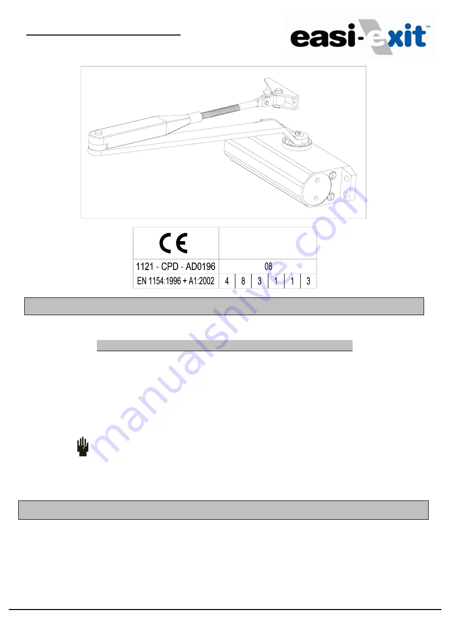 Easi-Exit DCF2003 Installation Instructions Download Page 1