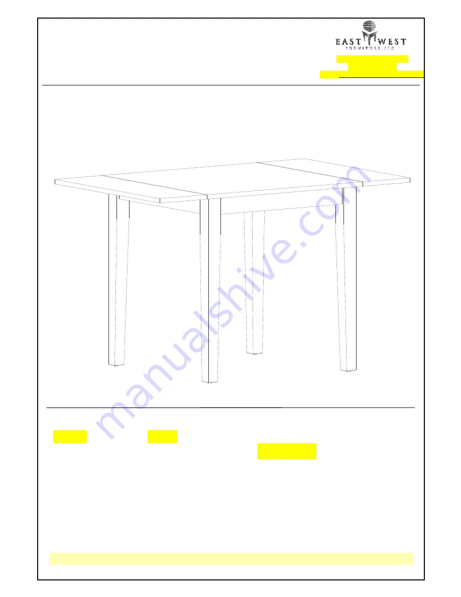 East West Furniture Norden NDT Скачать руководство пользователя страница 1