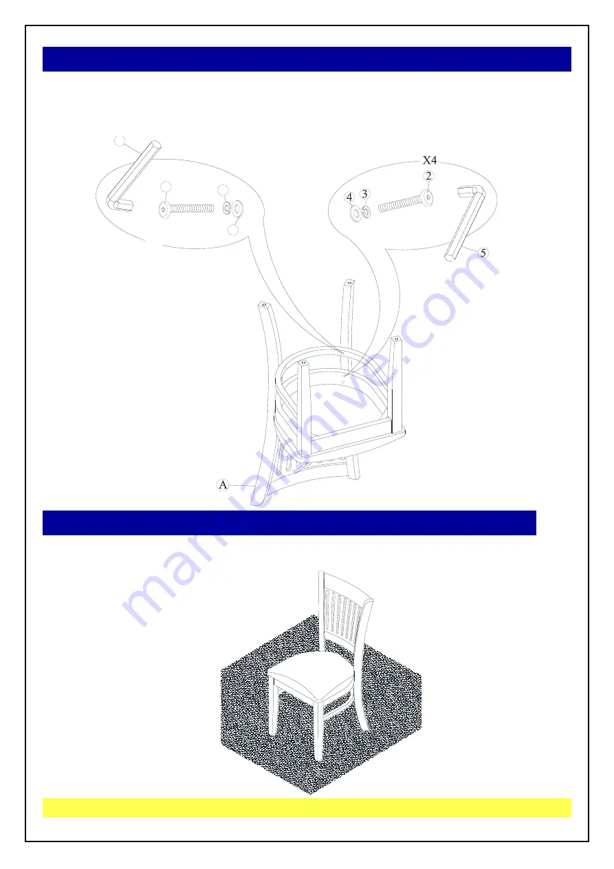 East West Furniture VANCOUVER DINING CHAIR VAC-C Assembly Instructions Download Page 4