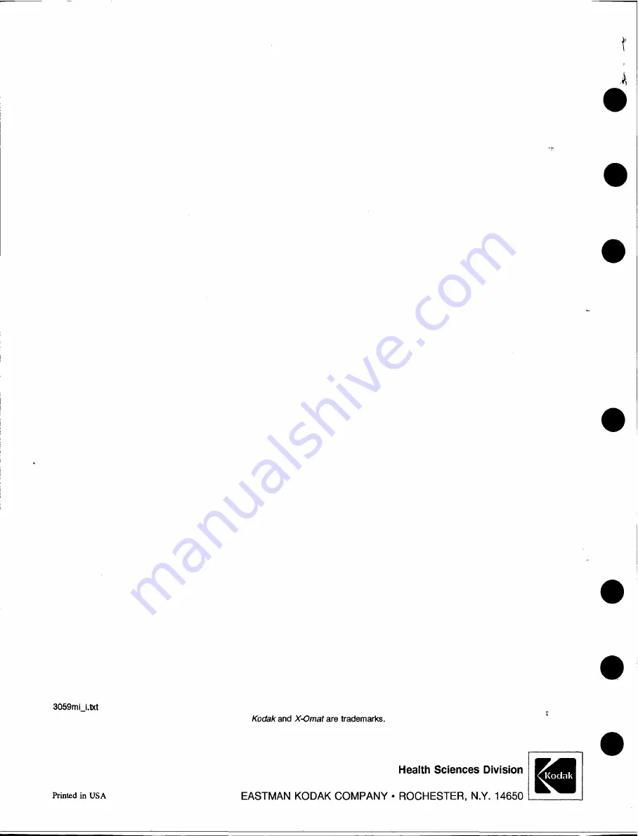 EASTMAN Kodak X-Omat 270 RA Modification Instructions Download Page 43