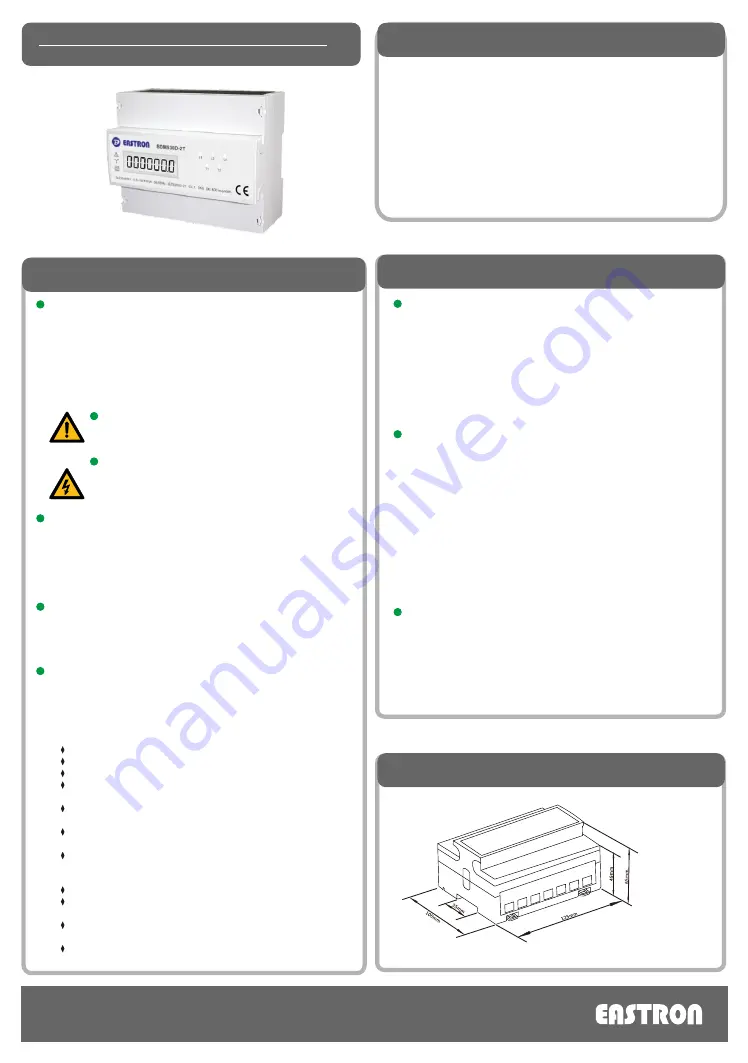 Eastron SDM530D Manual Download Page 1