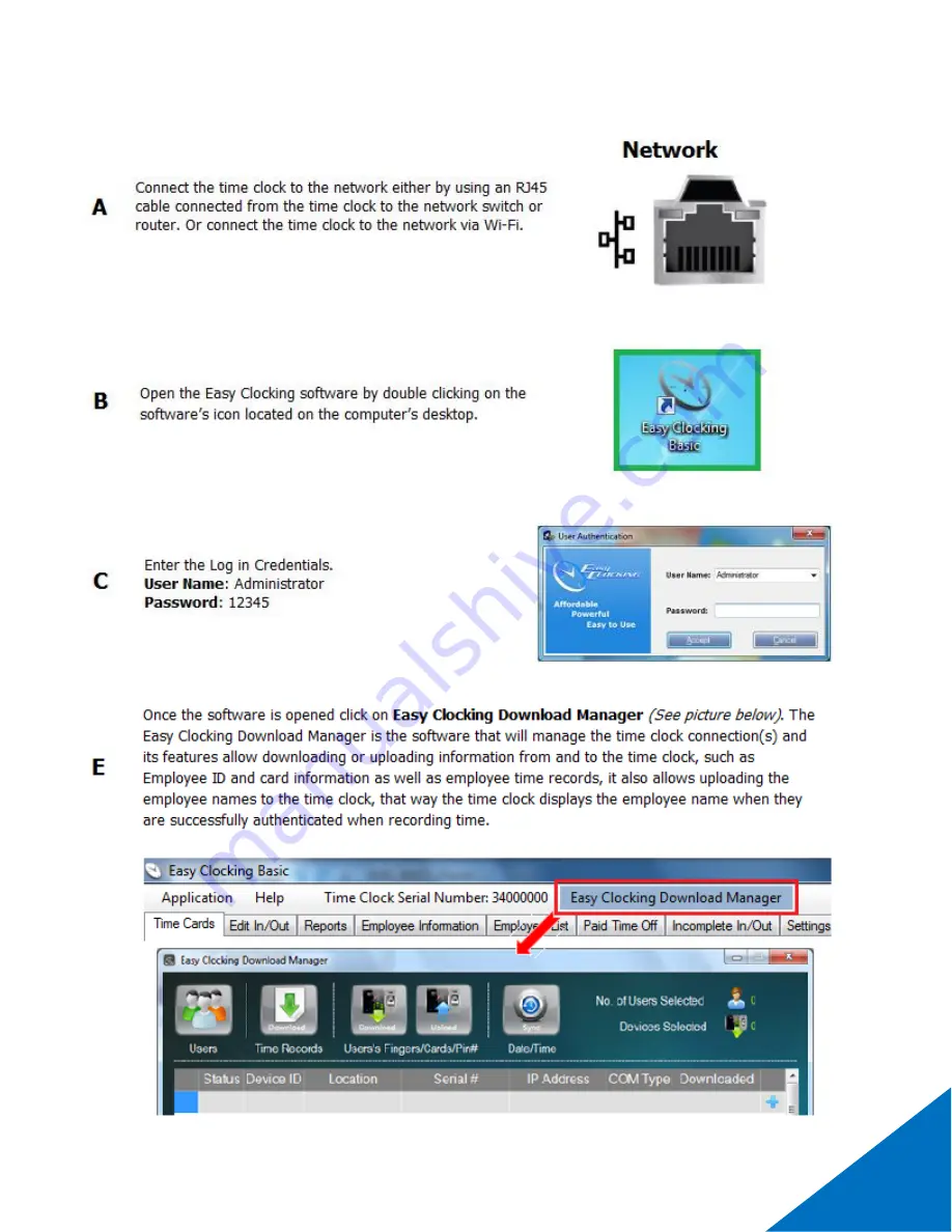 Easy Clocking EC 200 Basic Software Setup Manual Download Page 7