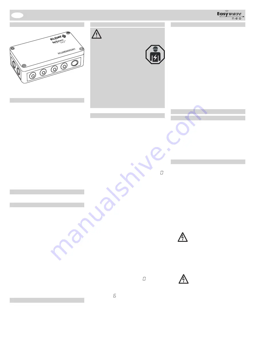 Easy wave RCU08 Скачать руководство пользователя страница 1