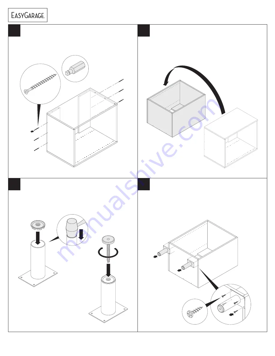 EasyGarage 30 inch WIDE TALL CABINET WITH DOORS/3 DRAWERS Скачать руководство пользователя страница 7
