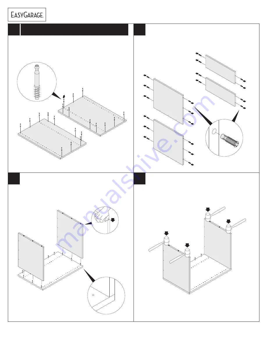 EasyGarage 30 inch WIDE TALL CABINET WITH DOORS/3... Installation Instructions Manual Download Page 5