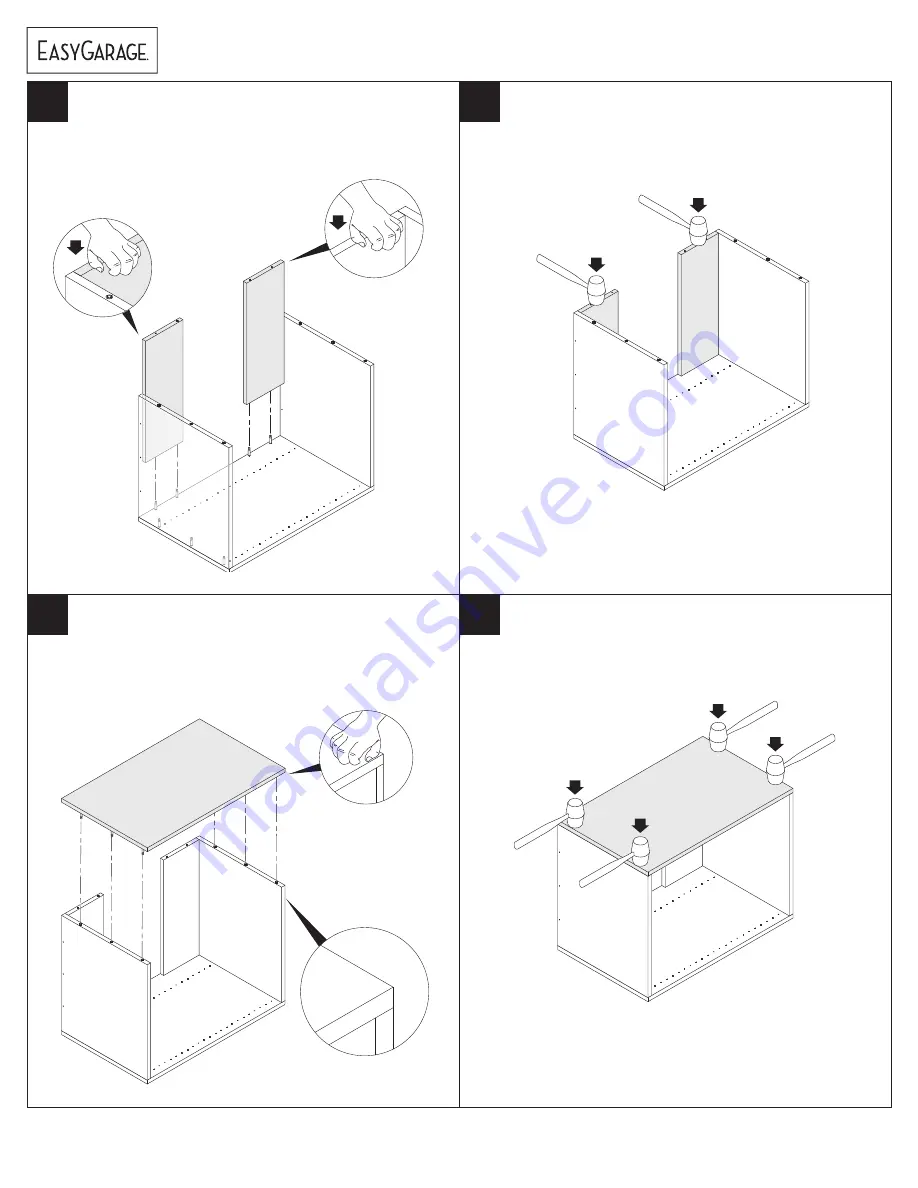 EasyGarage 30 inch WIDE TALL CABINET WITH DOORS/3... Installation Instructions Manual Download Page 6