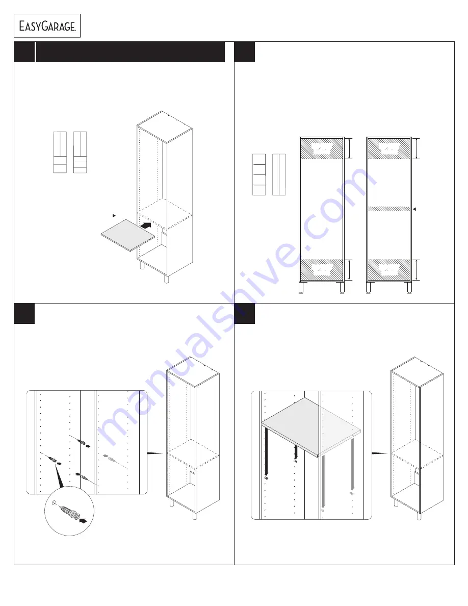 EasyGarage 30 inch WIDE TALL CABINET WITH DOORS/3... Installation Instructions Manual Download Page 11