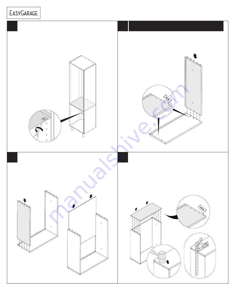 EasyGarage 30 inch WIDE TALL CABINET WITH DOORS/3... Installation Instructions Manual Download Page 12