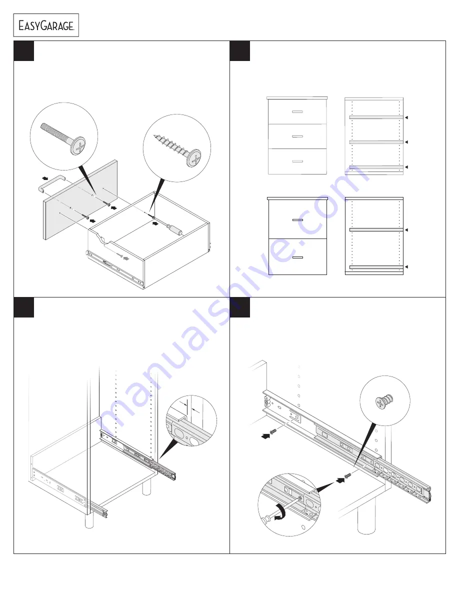 EasyGarage 30 inch WIDE TALL CABINET WITH DOORS/3... Installation Instructions Manual Download Page 14