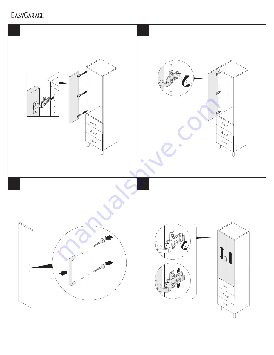 EasyGarage 30 inch WIDE TALL CABINET WITH DOORS/3... Installation Instructions Manual Download Page 17