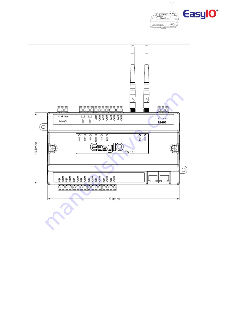 EasyIO FW Series Installation Manual Download Page 9