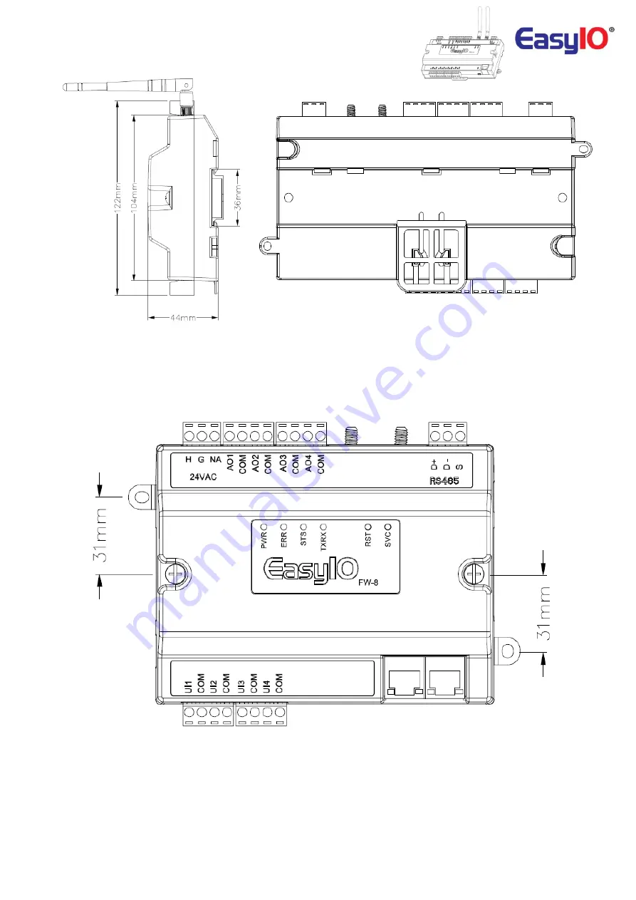 EasyIO FW Series Скачать руководство пользователя страница 12