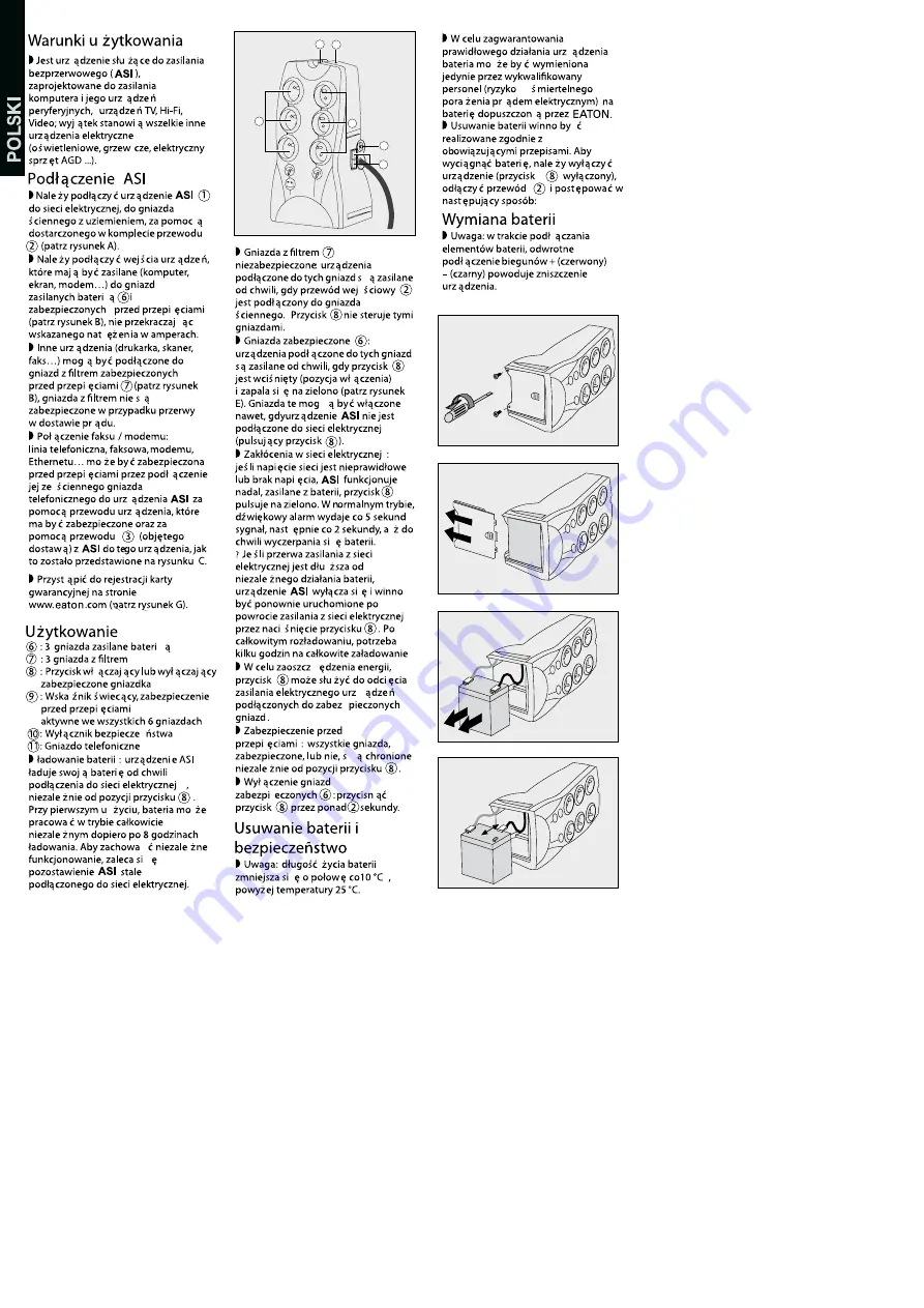 Eaton 500 Installation And User Manual Download Page 21