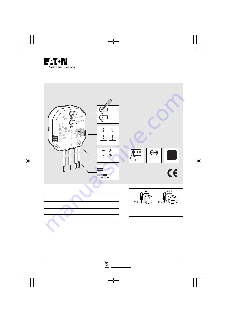 Eaton CBEU-02 Instruction Leaflet Download Page 1