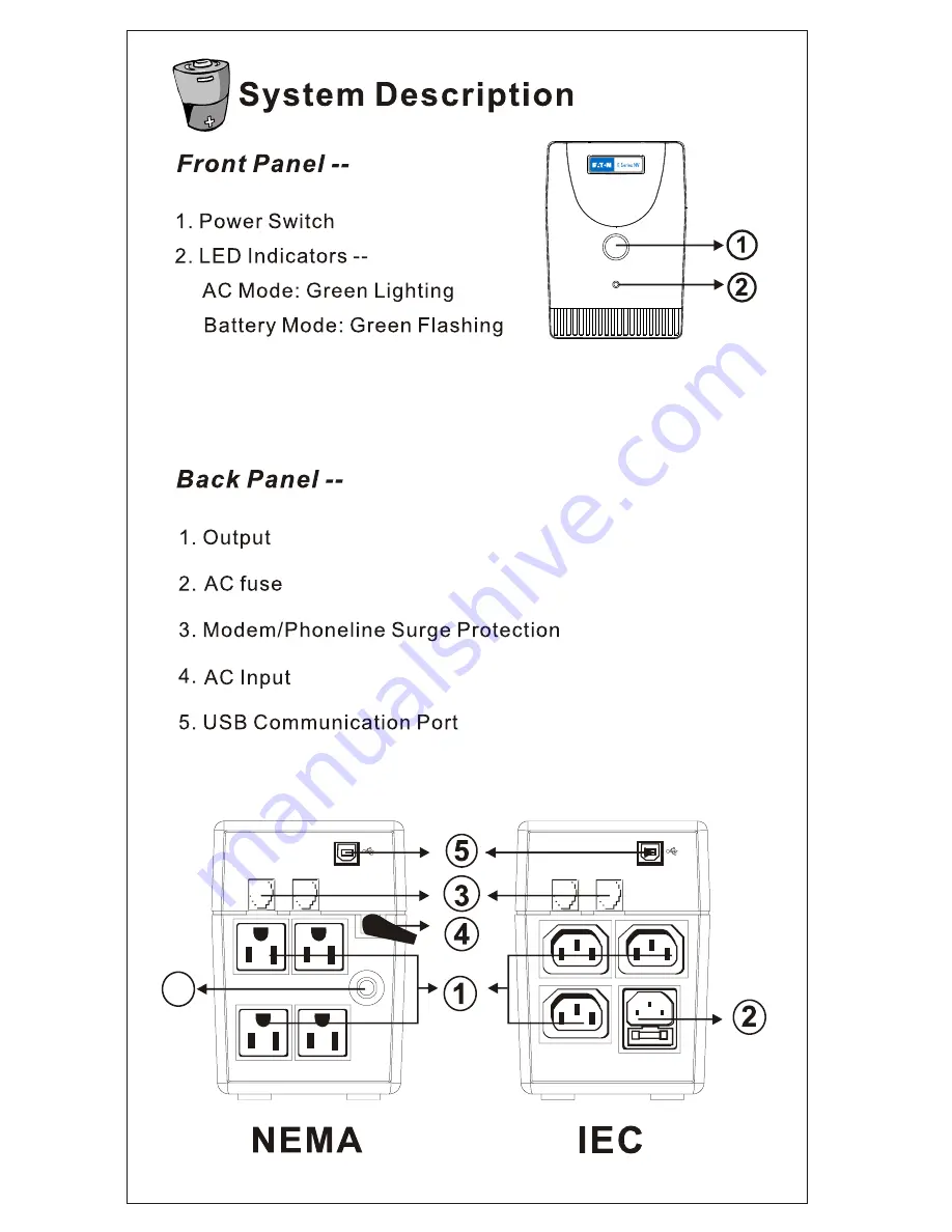 Eaton ENV400L/H User Manual Download Page 2