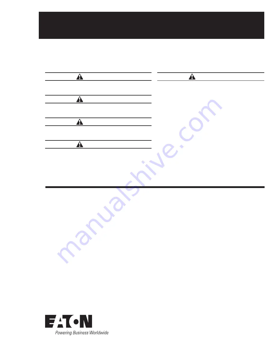 Eaton Night Falcon/UFLD Installation Instructions Manual Download Page 1