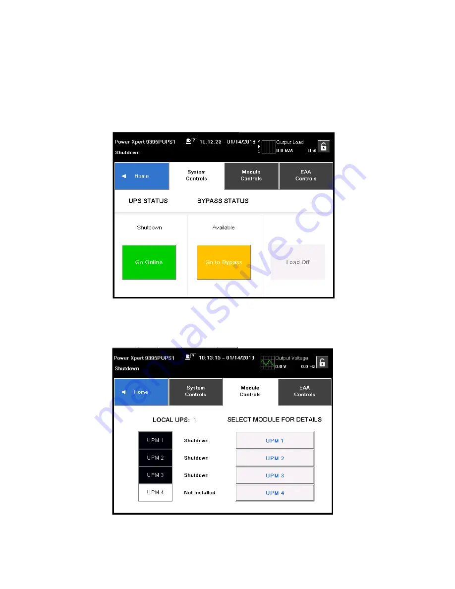 Eaton Power Xpert 9395 550/275 Installation And Operation Manual Download Page 182