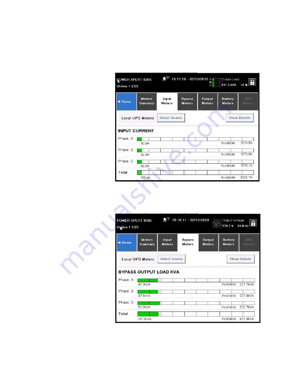 Eaton Power Xpert 9395 Plus Скачать руководство пользователя страница 181