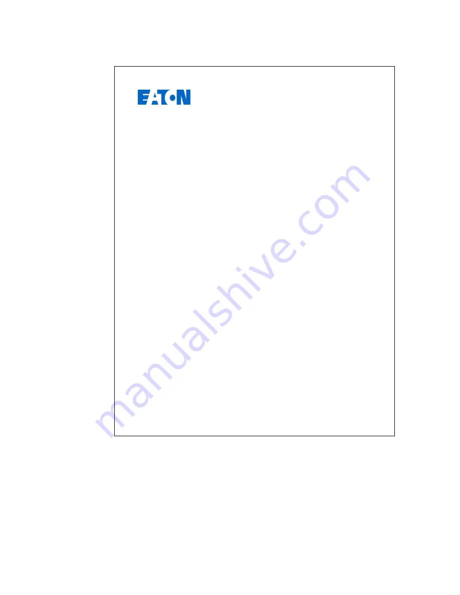 Eaton Power Xpert 9395P-600/600 Installation And Operation Manual Download Page 3