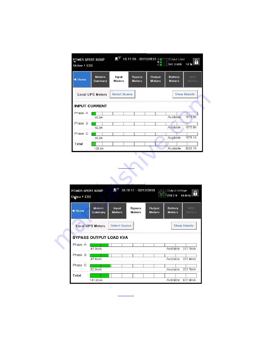 Eaton Power Xpert 9395P-600/600 Installation And Operation Manual Download Page 181