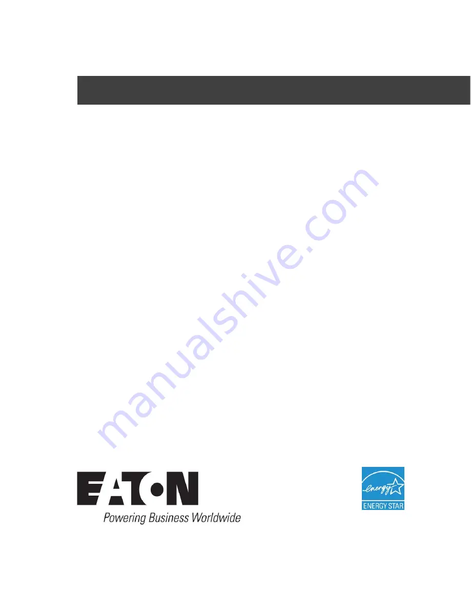 Eaton PowerXpert 9395P-600/200 Installation And Operation Manual Download Page 3