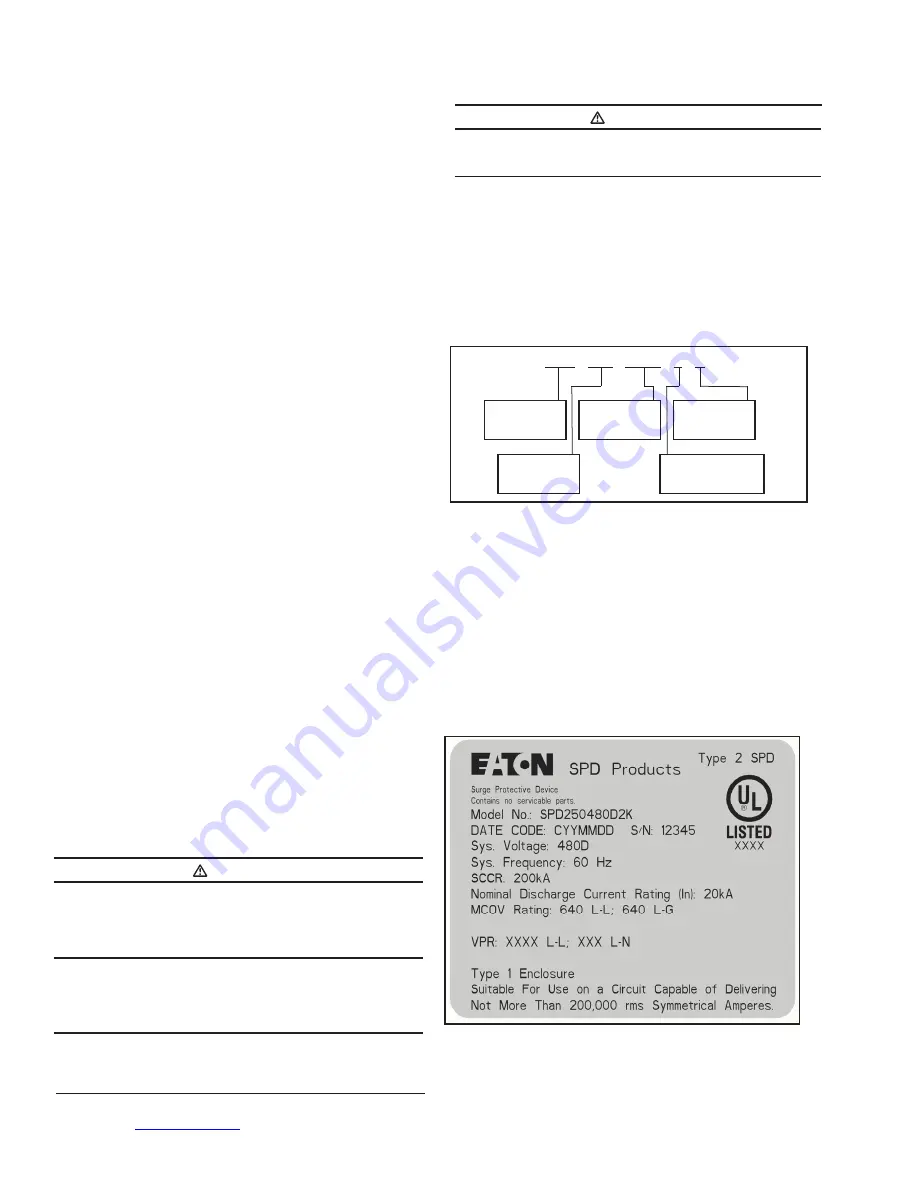 Eaton SPD120480D3M Скачать руководство пользователя страница 2