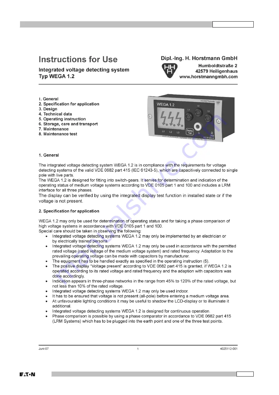 Eaton SVS/12 User Manual Download Page 133