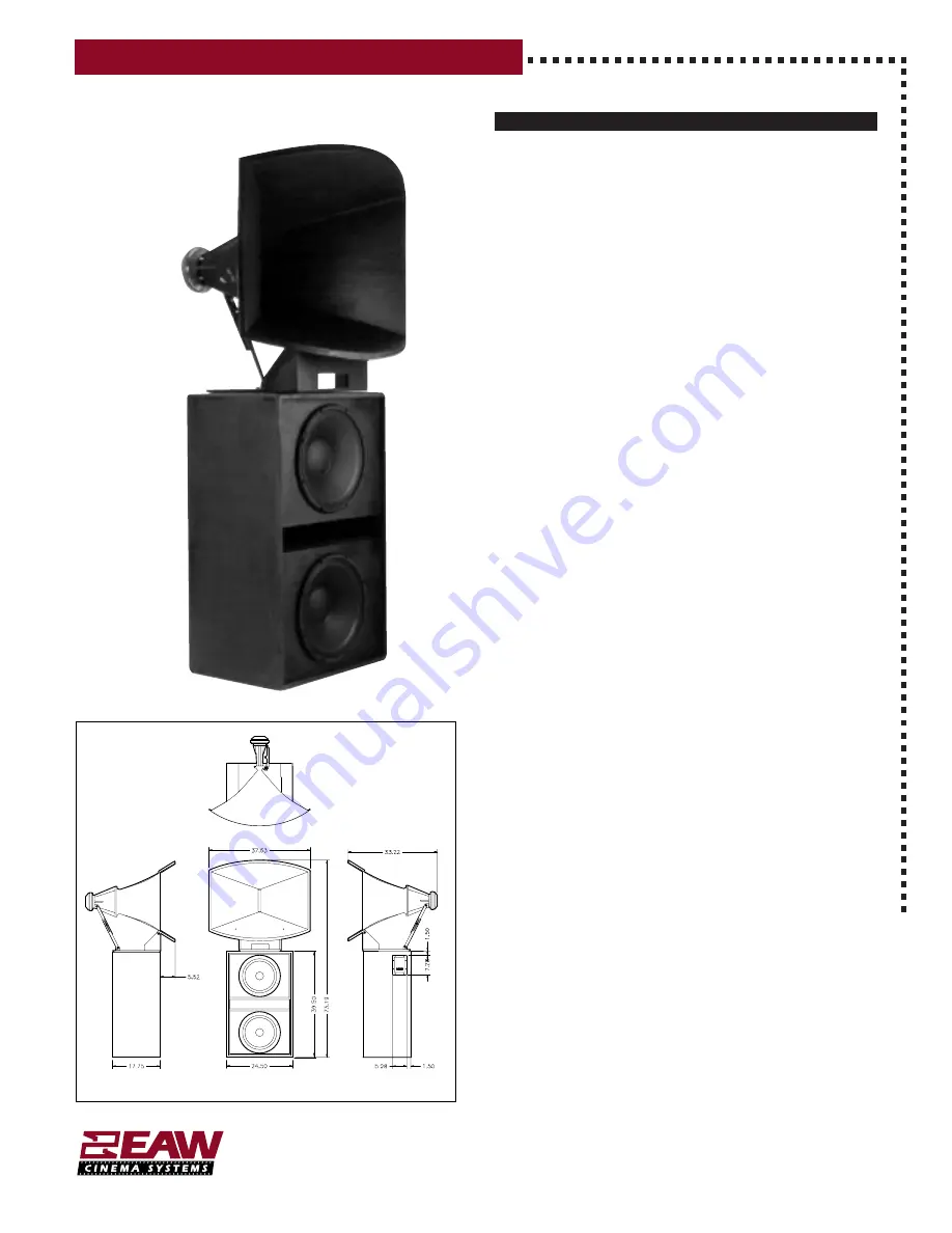 EAW Cinema CB2590X Technical Specifications Download Page 1