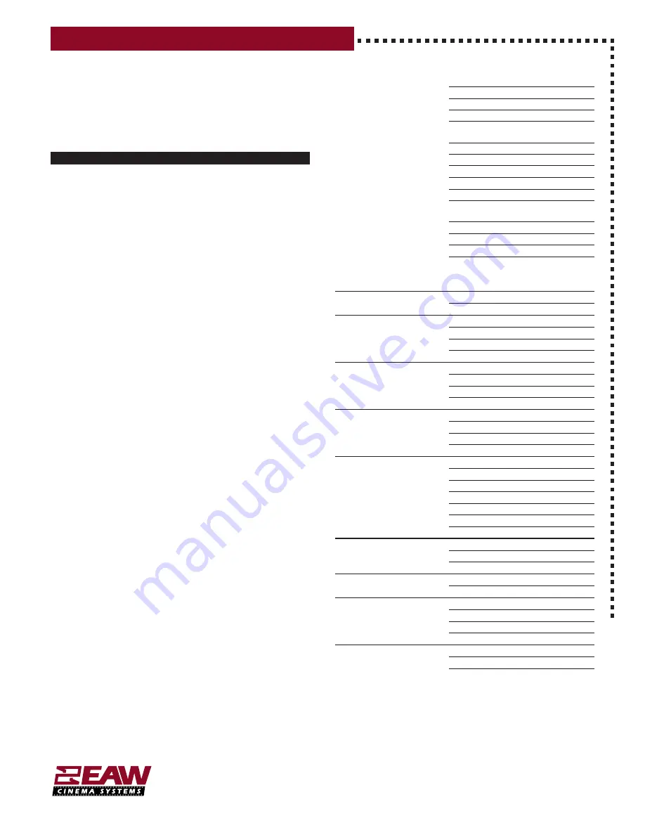 EAW Cinema MC4972A Technical Specifications Download Page 2