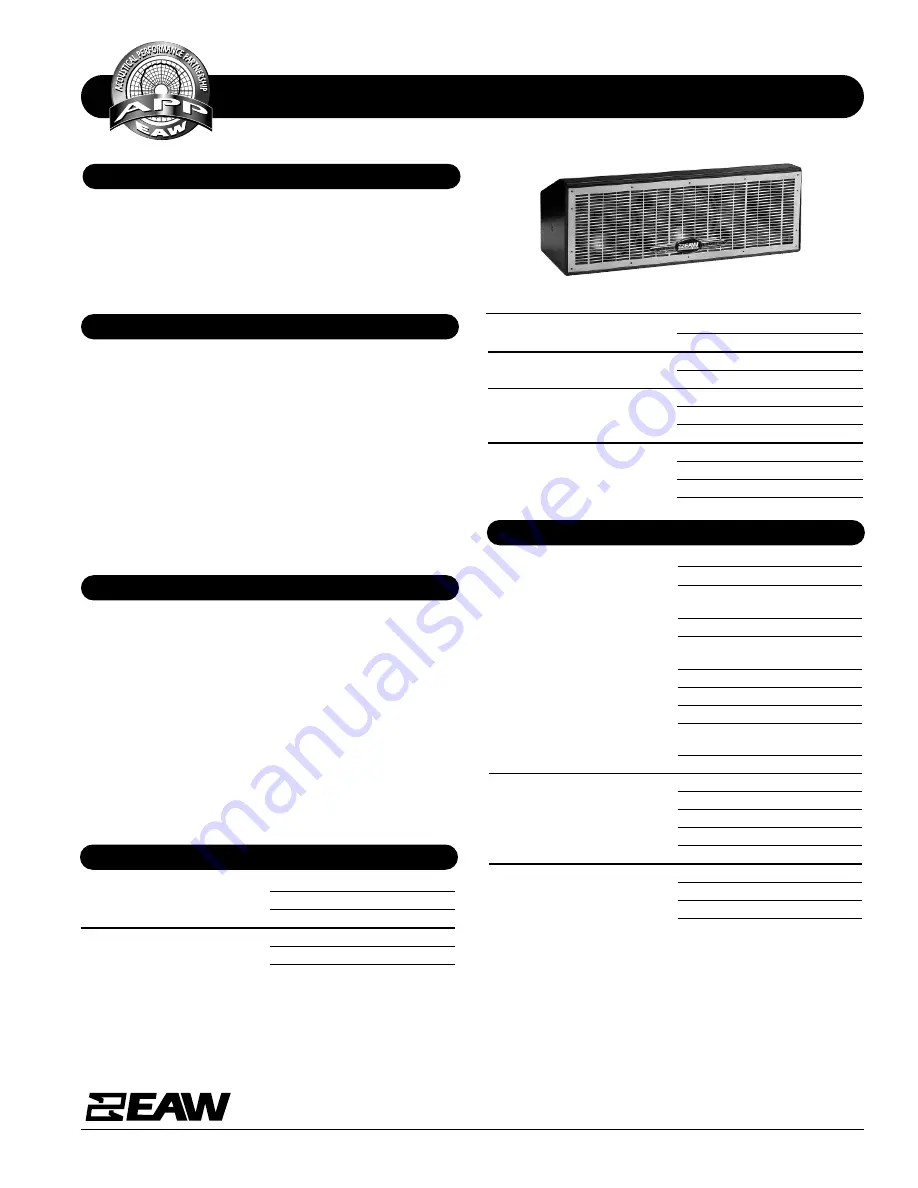 EAW DC6 Specifications Download Page 1