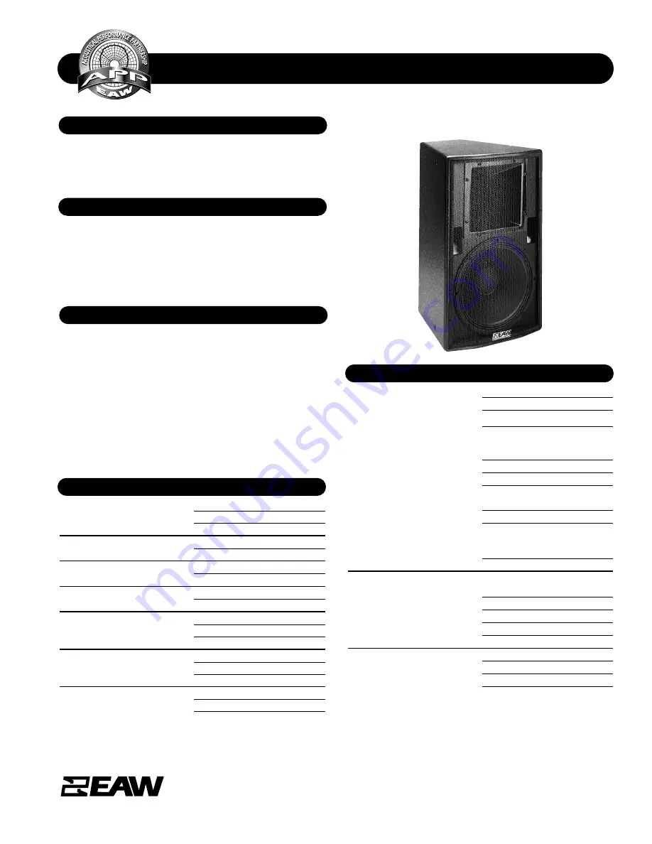 EAW MK5166e Specifications Download Page 1