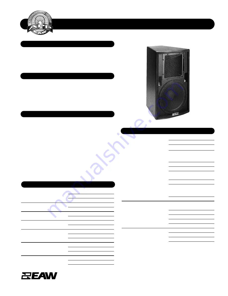 EAW MK5196e Specifications Download Page 1