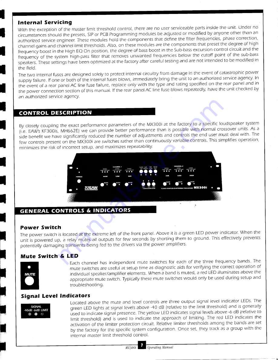 EAW MX300i Operating Manual Download Page 5