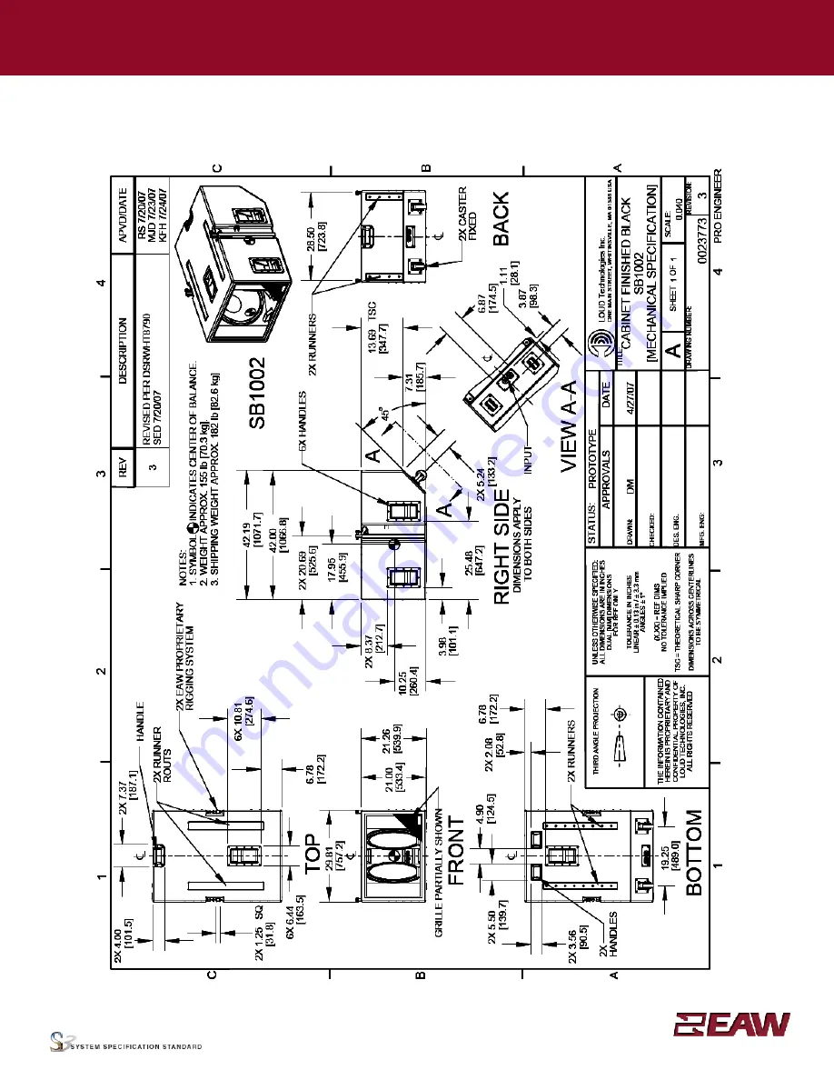 EAW SB1002 Specifications Download Page 2