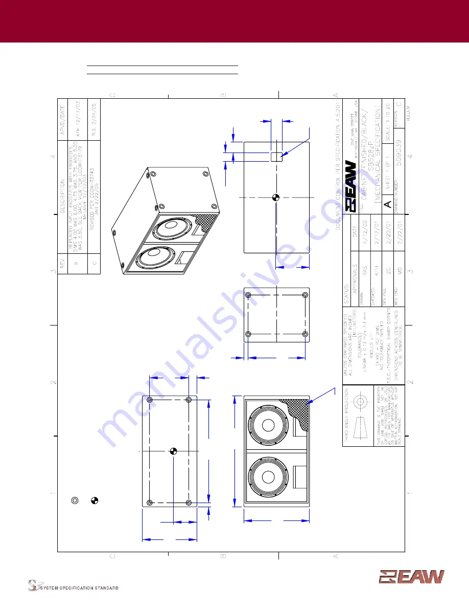 EAW SB528zP Specification Sheet Download Page 2