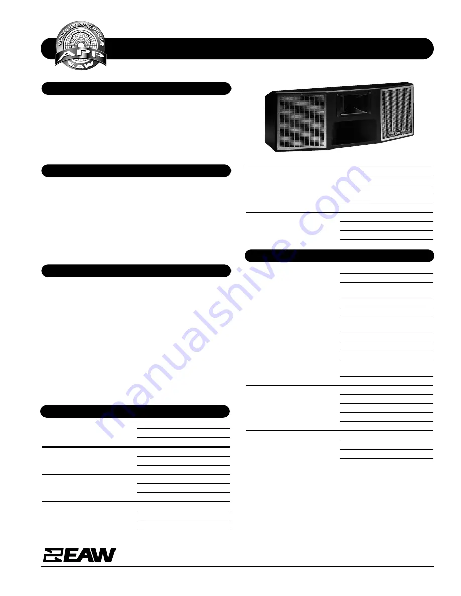 EAW Subwoofer DC3 Specifications Download Page 1