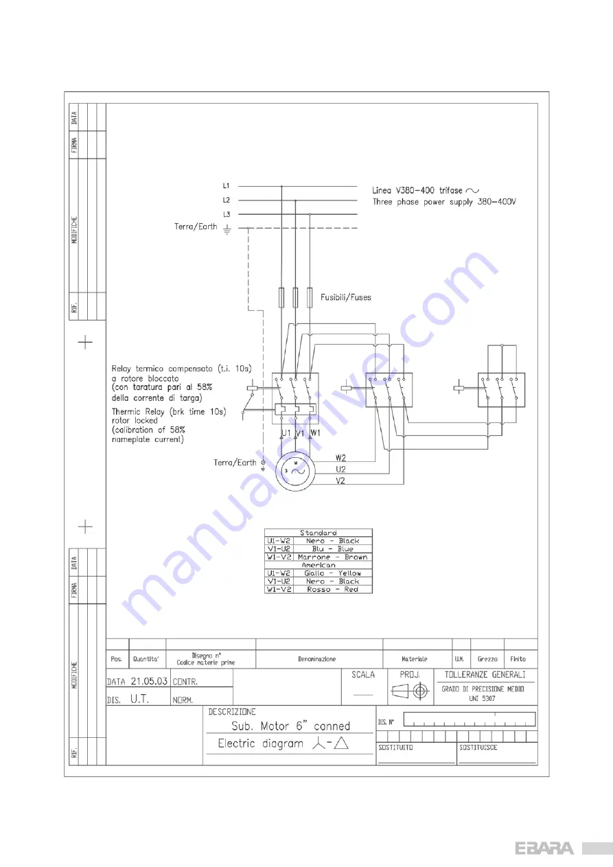 EBARA 6WY Original Instructions Manual Download Page 17