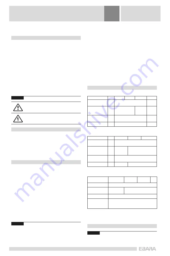 EBARA BEST 2-5 Operating And Maintenance Manual Download Page 2