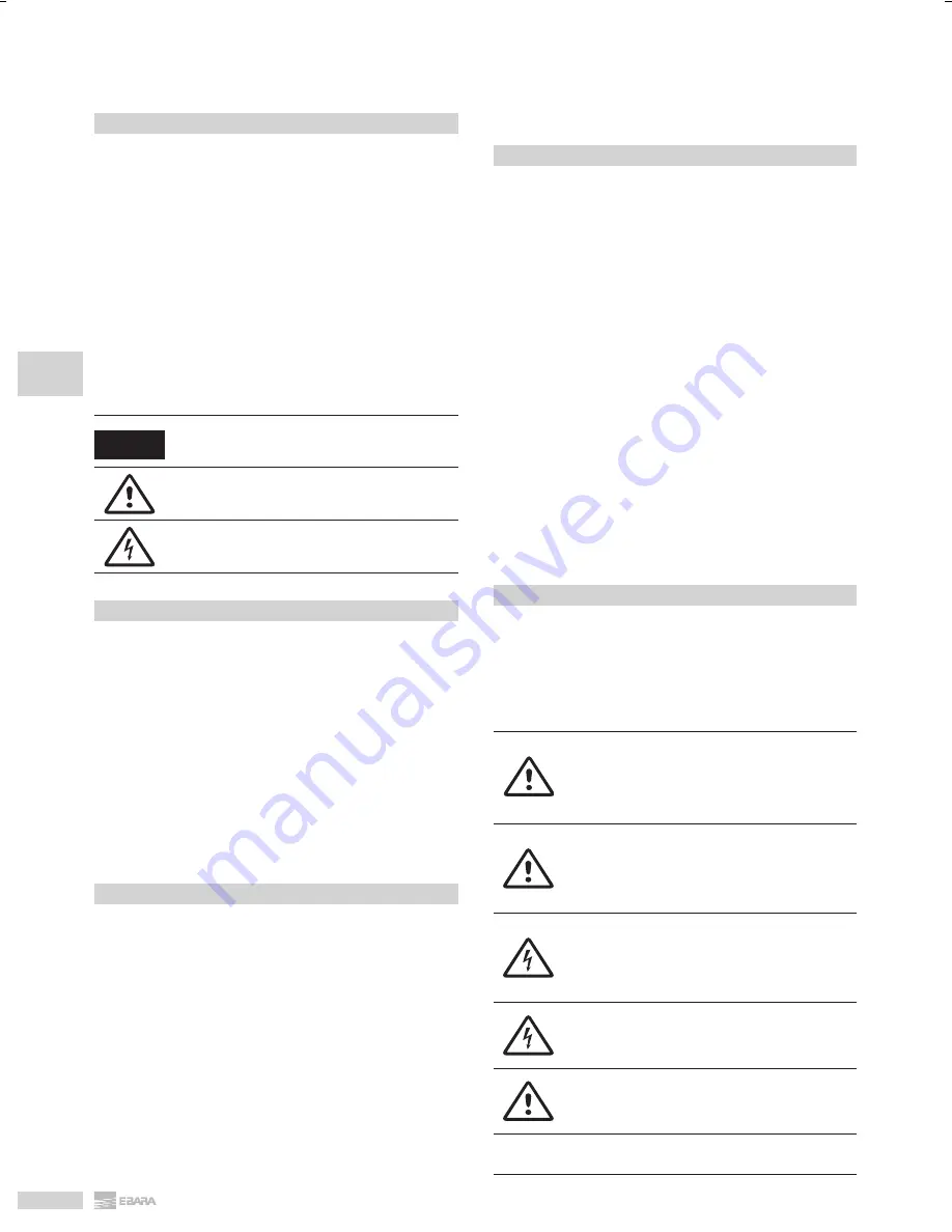 EBARA DL Operating And Maintenance Instructions Manual Download Page 38