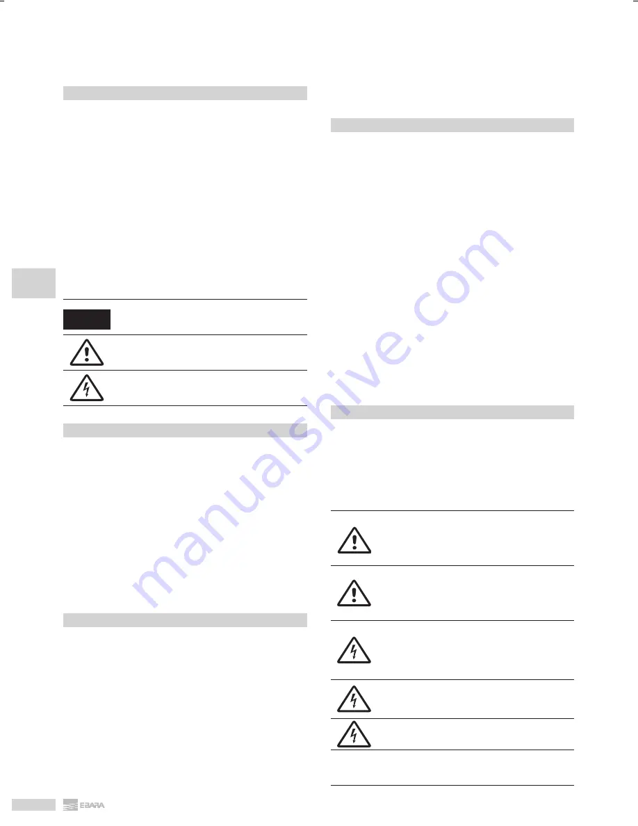 EBARA DL Operating And Maintenance Instructions Manual Download Page 44