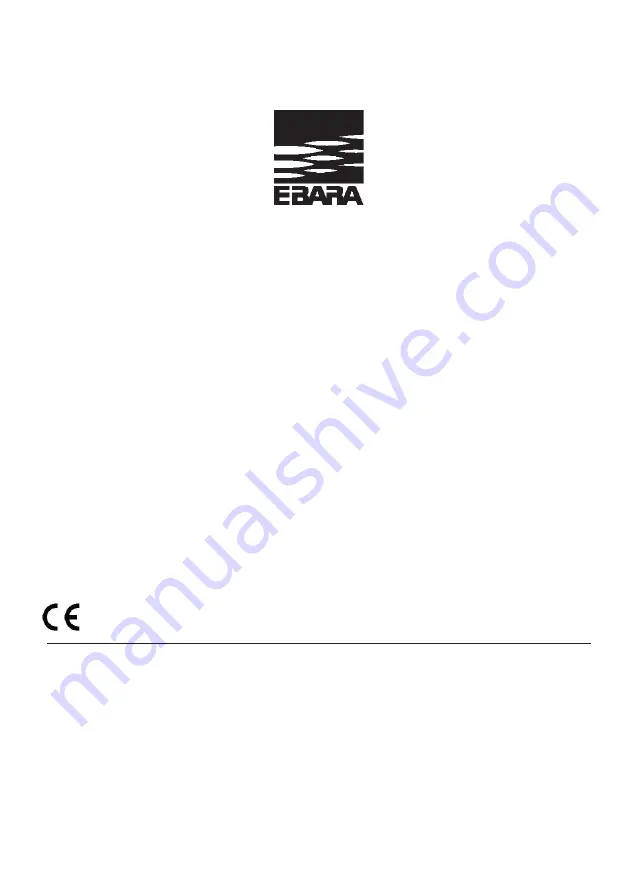 EBARA Dumper 1 series Operating And Maintenance Manual Download Page 94