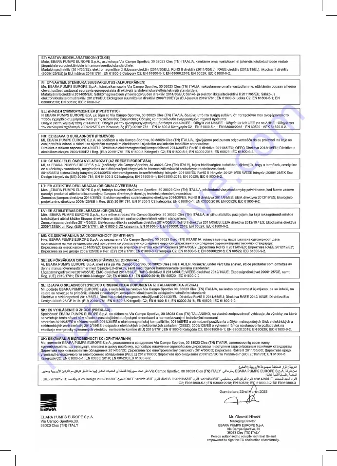 EBARA E-SPD+ Safety Manual Download Page 31